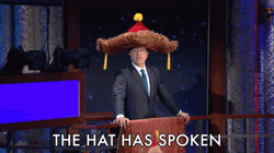 Sorting Hat Stephen Colbert The Hat Has Spoken GIF