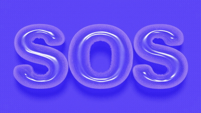 SOS In Purple Letters GIF
