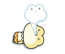 Soul Leaving Body Cute Frog Cartoon GIF