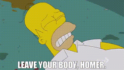 Soul Leaving Body Homer Simpson In Pain GIF