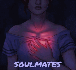 Soulmate Animated Girl Beating Heart GIF
