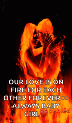 Soulmate Couple Burning On Fire GIF