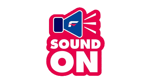 Sound On Logo With Megaphone Sticker