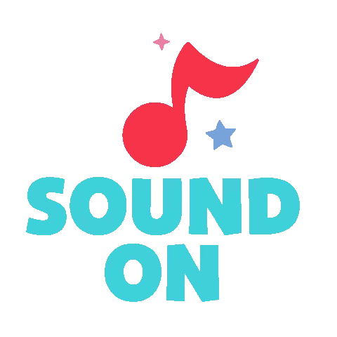 Sound On Logo With Music Note Sticker
