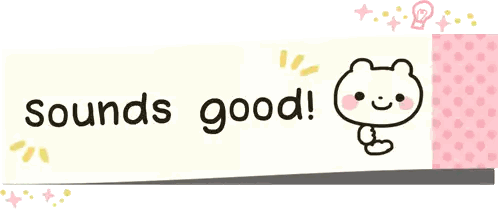 Sounds Good Sign With Cartoon Bear Sticker