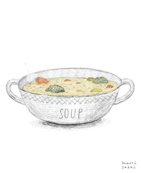 Soup With Yellow Submarine GIF