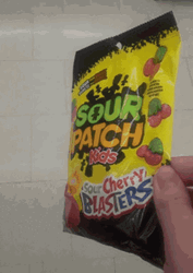 Sour Patch Kids Cherry Blasters Chewy Candy GIF