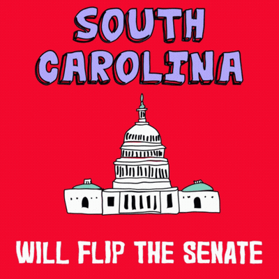 South Carolina Poster With Capitol Building GIF