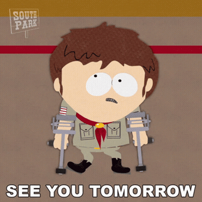 South Park Boy Scout On Crutches GIF