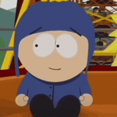 South Park Cartoon Character Sitting GIF