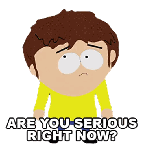 South Park Character Asking Are You Serious Sticker