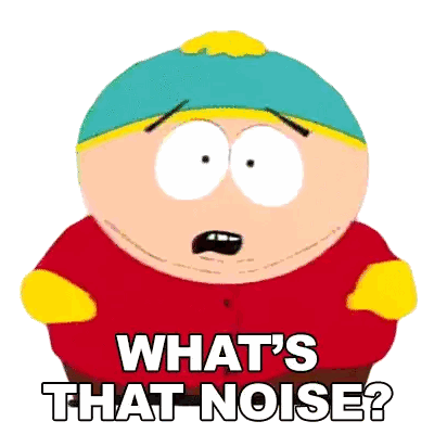 South Park Character Asking What Noise Sticker