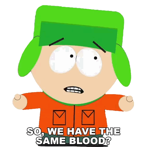 South Park Character Blood Question Sticker