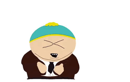 South Park Character Crossed Eyes Sticker