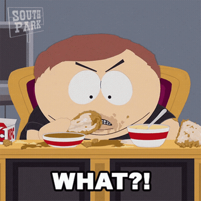 South Park Character Eating At Table GIF