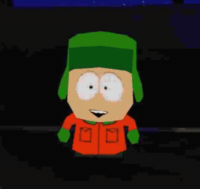 South Park Character Green Hat Orange Jacket Standing GIF