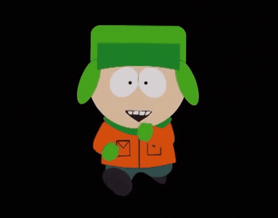 South Park Character Green Hat Orange Jacket GIF