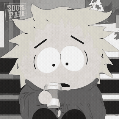 South Park Character Holding Coffee GIF