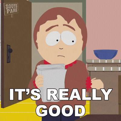 South Park Character Holding Papers GIF