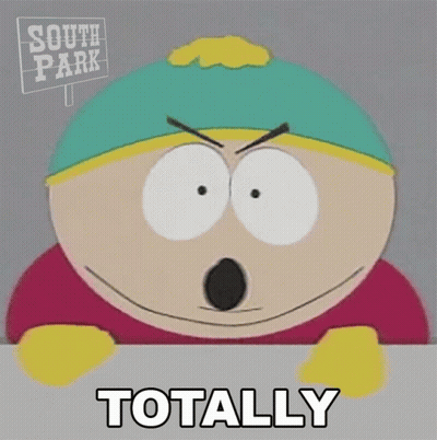 South Park Character Holding Totally Sign GIF