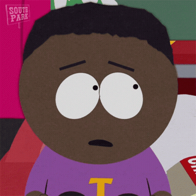 South Park Character In Front Of South Park Sign GIF