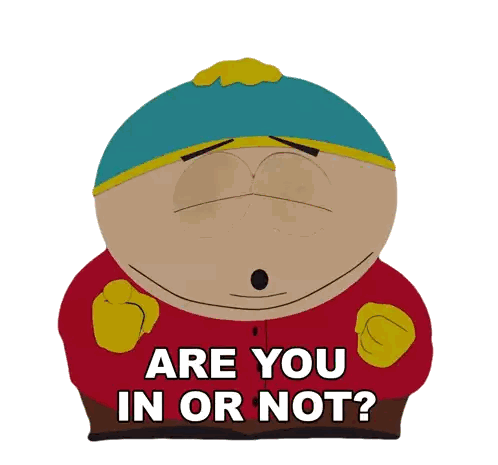 South Park Character In Or Out Sticker