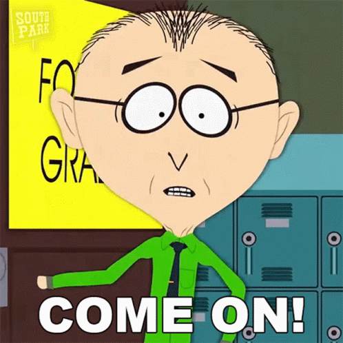 South Park Character Saying Come On GIF
