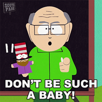 South Park Character Saying Don't Be Such A Baby GIF