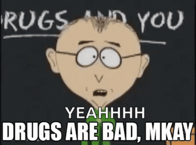 South Park Character Saying Drugs Are Bad GIF