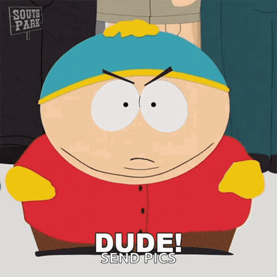 South Park Character Saying Dude GIF