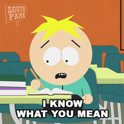 South Park Character Saying I Know What You Mean GIF