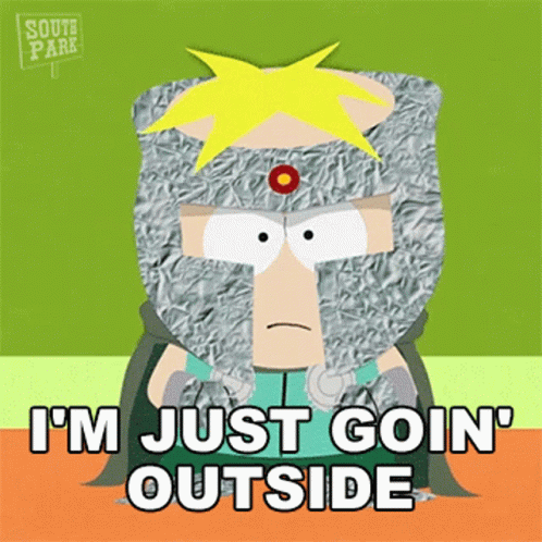South Park Character Saying Im Just Going Outside GIF