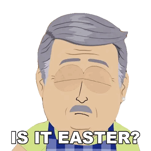 South Park Character Saying Is It Easter Sticker