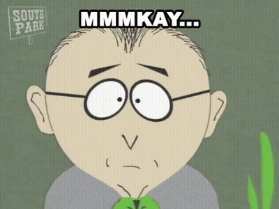 South Park Character Saying Mmmkay GIF