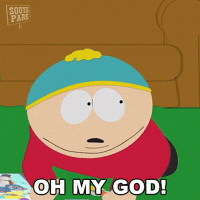 South Park Character Saying Oh My God GIF