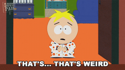 South Park Character Saying That's Weird GIF