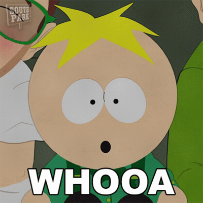 South Park Character Saying Whooa GIF