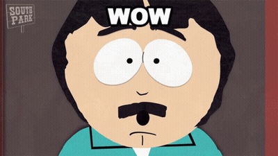South Park Character Saying Wow GIF