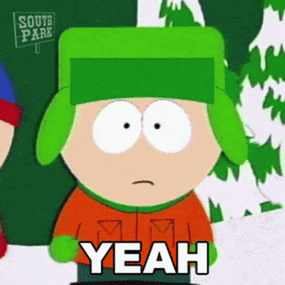 South Park Character Saying Yeah In Snow GIF