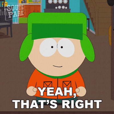 South Park Character Saying Yeah That's Right GIF