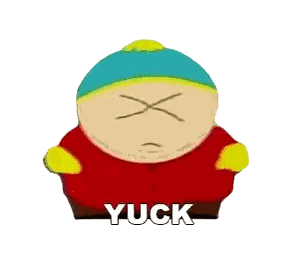 South Park Character Saying Yuck Sticker
