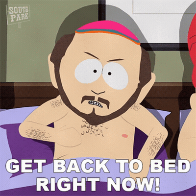 South Park Character Says Get Back To Bed Right Now GIF