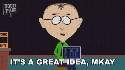 South Park Character Says Great Idea GIF