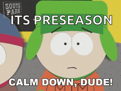 South Park Character Says Its Preseason Calm Down Dude GIF