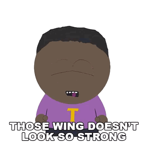 South Park Character Says Those Wings Don't Look Strong Sticker