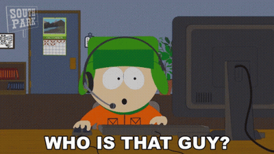 South Park Character Sitting At Desk GIF