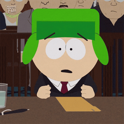 South Park Character Sitting At Table GIF