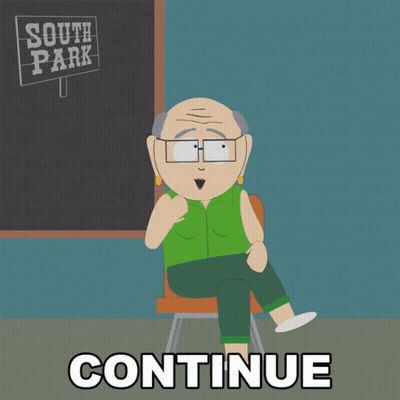 South Park Character Sitting In Front Of Blackboard GIF