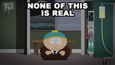 South Park Character Sitting In Hospital Room GIF