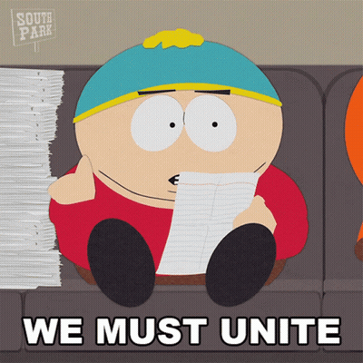 South Park Character Sitting on Couch Reading Paper